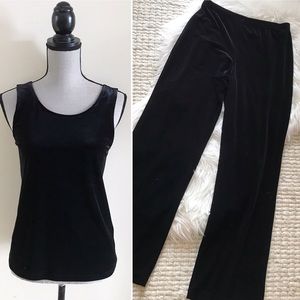 Vintage DKNY black 2 piece pant suit.